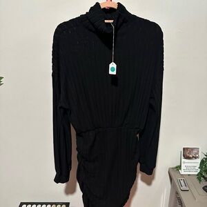 Elegant Black Midi Dress